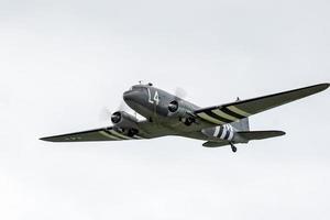 Shoreham-by-sea, West Sussex, Storbritannien, 2014. douglas c-47a skytrain n147dc foto