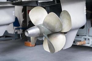 propeller på en båt foto