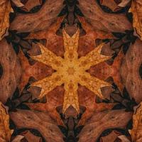 brun abstrakt bakgrund. trä kalejdoskop mönster. gratis foto. foto