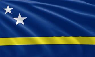 närbild viftande flagga Curacao foto