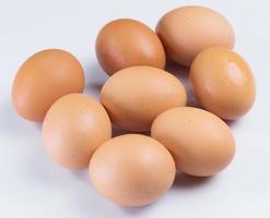 närbild av bruna ägg foto