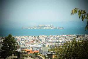 utsikt över alcatraz ön san francisco foto