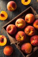 råa organiska gula persikor