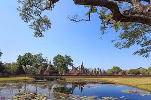 wat maha that, shukhothai historiska park, thailand foto