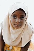 porträtt av en ung afrikansk flicka i Zanzibar foto