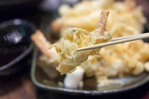 tempura stekt räka japansk stil foto