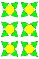 geometri, triangulär form, cirkel, fyra kronblad blomma foto