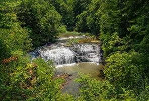 Burgess Falls State Park i Tennessee på sommaren foto