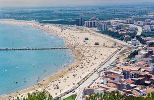 skanning av 35 mm bild av estartit på Costa Brava i Spanien 1972 foto