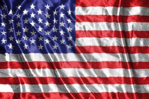 Förenta staterna tyg flagga satin flagga viftande tyg textur av flaggan foto