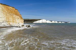 utsikt över Sussex kustlinje från hoppklyfta foto