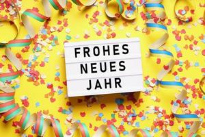 frohes neues jahr betyder gott nytt år på tyska foto
