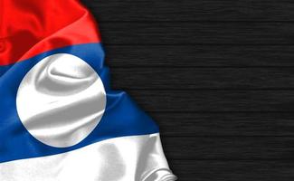 3D-rendering närbild av laos flagga foto