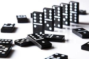 bitar av domino foto