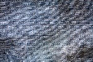 textur av blå jeans textil närbild foto