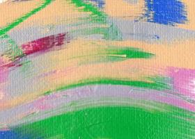 konstnärens palett med blandade oljefärger, makro, färgglad streckstruktur på duk, abstrakt konstbakgrund foto