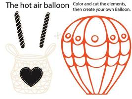 kalkylbladen för målarfärgning av luftballongen foto