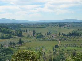 utsikt över landet san gimignano foto