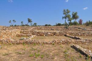 olynthus ruiner i Chalkidiki foto