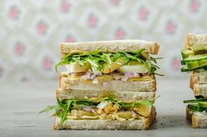 hälsosam vegetarisk smörgås foto
