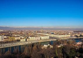 hdr flygfoto över turin foto