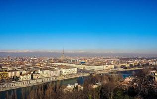 hdr flygfoto över turin foto