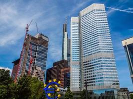 hdr Europeiska centralbanken i frankfurt foto