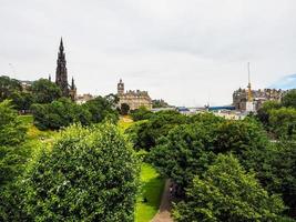 hdr utsikt över staden edinburgh foto