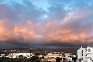 solnedgång vid Callao Salvaje Santa Cruz de Teneriffa, Spanien foto