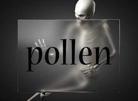 pollenord på glas och skelett foto