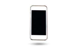 mobiltelefon och smart telefon i isolerad bakgrund foto