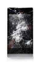 skadad skärm på smartphone foto