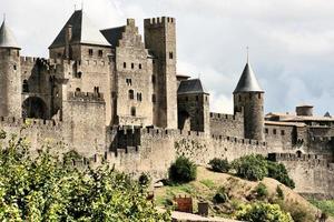 utsikt över carcassonne i Frankrike foto