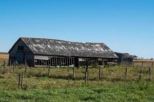 övergiven lada på landsbygden i Saskatchewan, Kanada foto