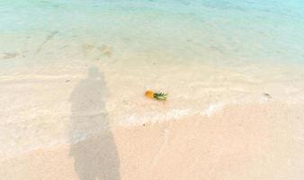 ananas till havs på sommaren uppfriskande frukt foto