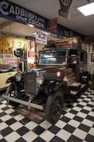 bourton-on-the-water, gloucestershire, Storbritannien, 2017. austin taxi 1935 i motormuseet foto