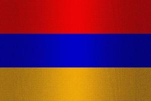 Armeniens flagga på sten foto