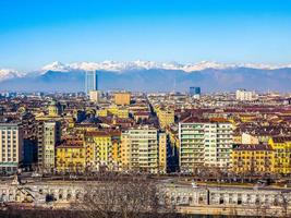 hdr flygfoto över turin foto