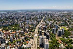 Flygfoto över porto alegre, rs, Brasilien. Flygfoto över den största staden i södra Brasilien. foto