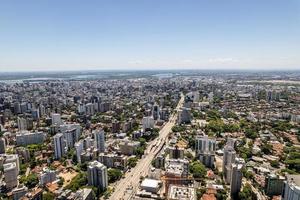 Flygfoto över porto alegre, rs, Brasilien. Flygfoto över den största staden i södra Brasilien. foto