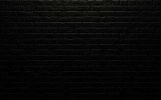 svart tegelvägg för bakgrund 3d rendering foto