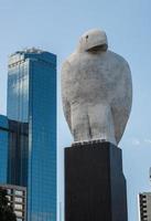 örnen i aboriginal stil skulptur i melbourne, australien. foto