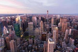 new york city manhattan vid solnedgången