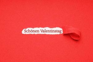 schonen valentinstag betyder glad alla hjärtans dag på tyska foto