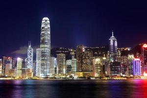 Hong Kong på natten foto