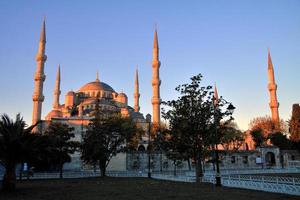 blå moské vid soluppgången, istanbul