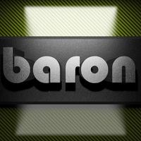 baron ord av järn på kol foto