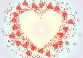 rödhjärtad bakgrund med hjärtram inuti. foto