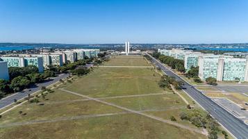 brasilien, maj 2019 - utsikt över byggnaderna i den brasilianska federala regeringens ministerier foto