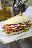 italiensk sub deli-smörgås